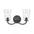 Elk Emily 17 Inch Wide 2 Light Vanity Light in Matte Black Model: EC89253/2