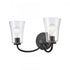 Elk Emily 17 Inch Wide 2 Light Vanity Light in Matte Black Model: EC89253/2