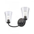 Elk Emily 17 Inch Wide 2 Light Vanity Light in Matte Black Model: EC89253/2