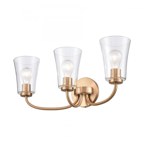 Elk Emily 23 Inch Wide 3 Light Vanity Light in Brushed Gold Model: EC89264/3