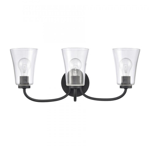 Elk Emily 23 Inch Wide 3 Light Vanity Light in Matte Black Model: EC89254/3