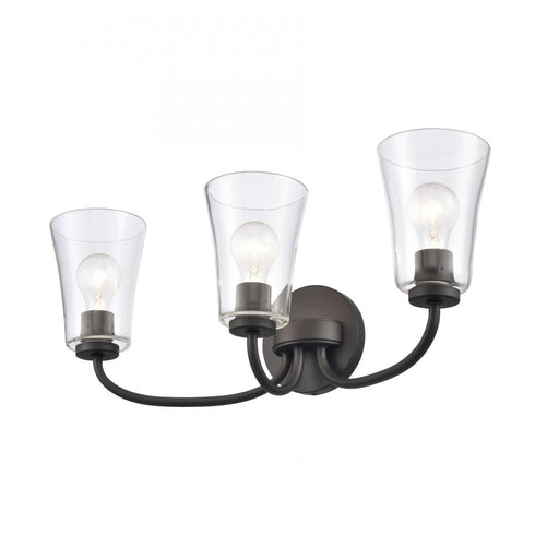 Elk Emily 23 Inch Wide 3 Light Vanity Light in Matte Black Model: EC89254/3