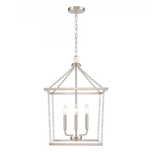 Elk Emmett 17 Inch Wide 4 Light Pendant in Brushed Nickel Model: EC89814/4