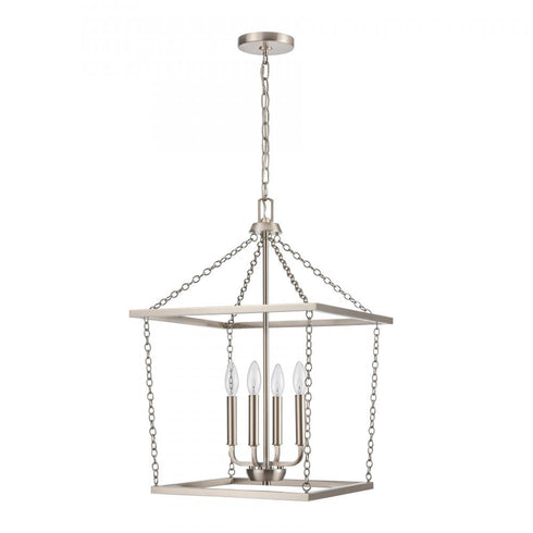 Elk Emmett 17 Inch Wide 4 Light Pendant in Brushed Nickel Model: EC89814/4