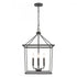 Elk Emmett 17 Inch Wide 4 Light Pendant in Matte Black Model: EC89804/4