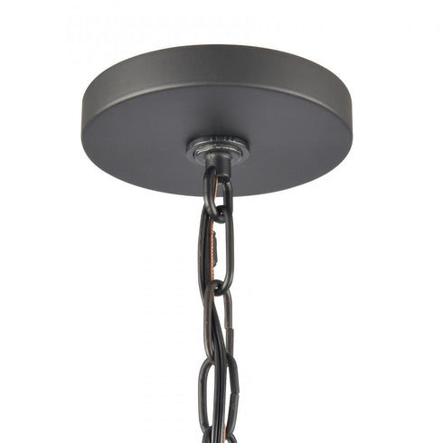 Elk Emmett 17 Inch Wide 4 Light Pendant in Matte Black Model: EC89804/4