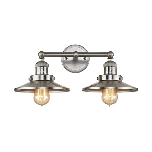 Elk English Pub VANITY LIGHT in Satin Nickel Finish Model: 67171/2