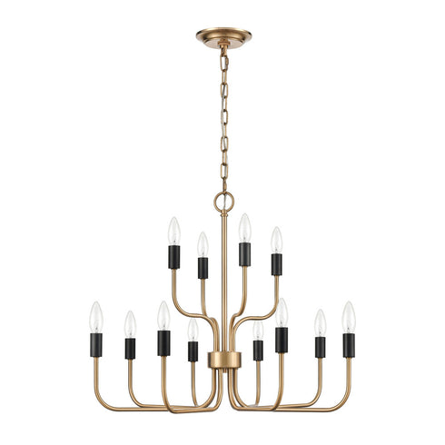Elk Epping Avenue CHANDELIER in Aged Brass Finish Model: H0018-8566