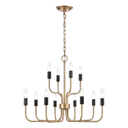 Elk Epping Avenue CHANDELIER in Aged Brass Finish Model: H0018-8566