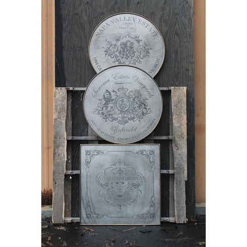 Elk Etched Metal Table Chateau Square BASE in Pewter Finish Model: TABLE002-BASE
