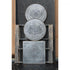 Elk Etched Metal Table Chateau Square BASE in Pewter Finish Model: TABLE002-BASE