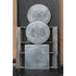 Elk Etched Metal Table Chateau Square POLE in Pewter Finish Model: TABLE002-POLE