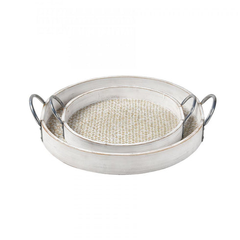 Elk Fabian Tray Set of 2 in Weathered White Model: S0037-11300/S2