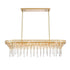 Elk Fantania 36 Inch Wide 4 Light Linear Chandelier in Champagne Gold Model: 82226/4