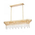 Elk Fantania 36 Inch Wide 4 Light Linear Chandelier in Champagne Gold Model: 82226/4