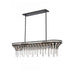Elk Fantania 36 Inch Wide 4 Light Linear Chandelier in Matte Black Model: 82236/4