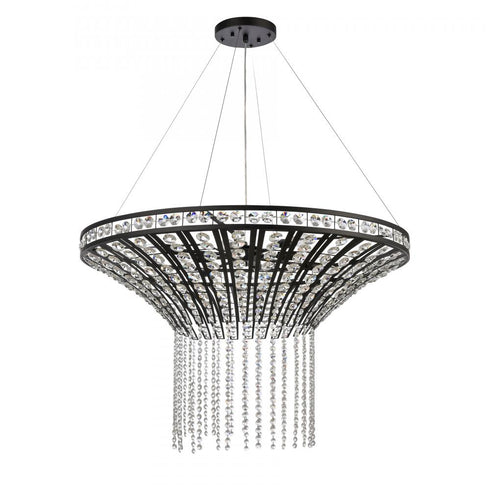 Elk Fantania 36 Inch Wide 8 Light Chandelier in Matte Black Model: 82239/8