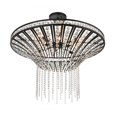 Elk Fantania 36 Inch Wide 8 Light Chandelier in Matte Black Model: 82239/8