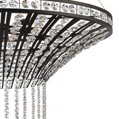 Elk Fantania 36 Inch Wide 8 Light Chandelier in Matte Black Model: 82239/8