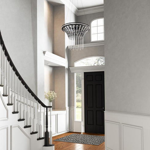 Elk Fantania 36 Inch Wide 8 Light Chandelier in Matte Black Model: 82239/8