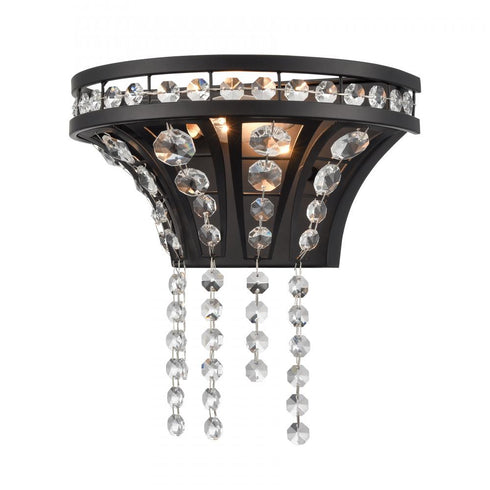 Elk Fantania 9 Inch High 1 Light Sconce in Matte Black Model: 82234/1