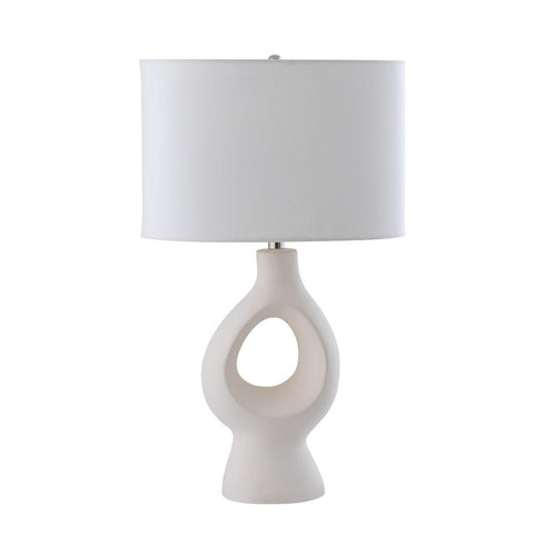 Elk Fenimore 27 Inch High 1 Light Table Lamp in White Includes LED Bulb Model: H0809-11886-LED