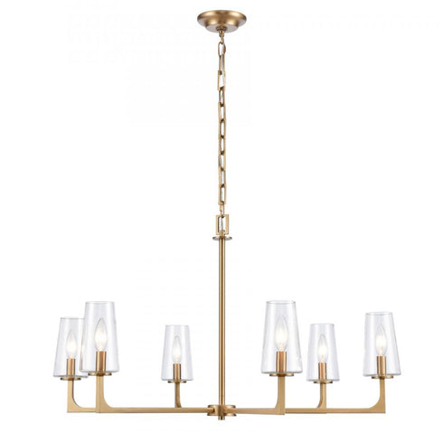 Elk Fitzroy 34'' Wide 6 Light Chandelier Model: 89976/6