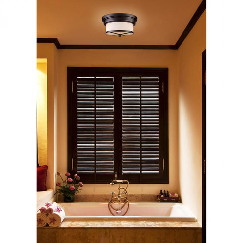 Elk Flushmounts FLUSH MOUNT in Oiled Bronze Finish Model: 15025/2
