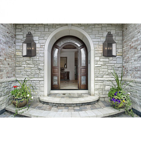 Elk Forged Jefferson EXTERIOR WALL SCONCE in Charcoal Finish Model: 47073/3