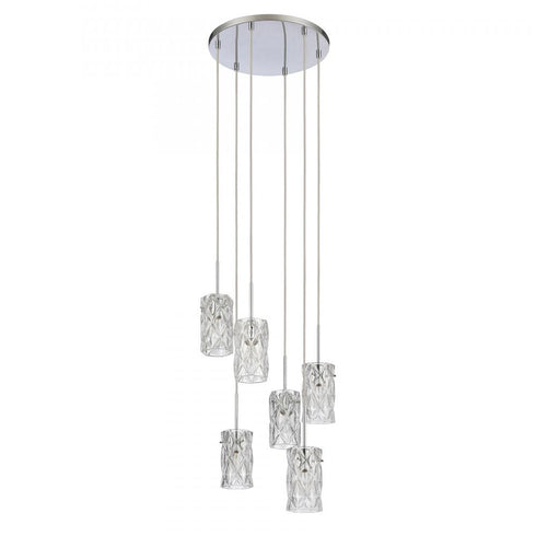 Elk Formade Crystal Forma de Crystal 17.5 Inch Wide 6 Light Pendant in Polished Chrome Model: 82198/6