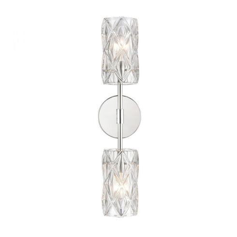 Elk Formade Crystal Forma de Crystal 21 Inch High 2 Light Sconce in Polished Chrome Model: 82195/2