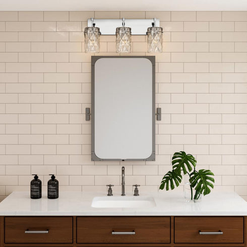 Elk Formade Crystal Forma de Crystal 23 Inch Wide 3 Light Vanity Light in Polished Chrome Model: 82192/3