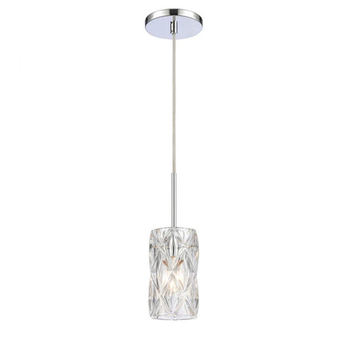 Elk Formade Crystal Forma de Crystal 4 Inch Wide 1 Light Mini Pendant in Polished Chrome Model: 82196/1