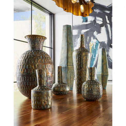 Elk Fowler Vase Large in Patinated Brass (2 pack) (2 pack) Model: S0807-9778