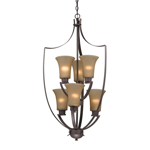 Elk Foyer 6 Light CHANDELIER in Oil Rubbed Bronze Finish Model: 7706FY/10
