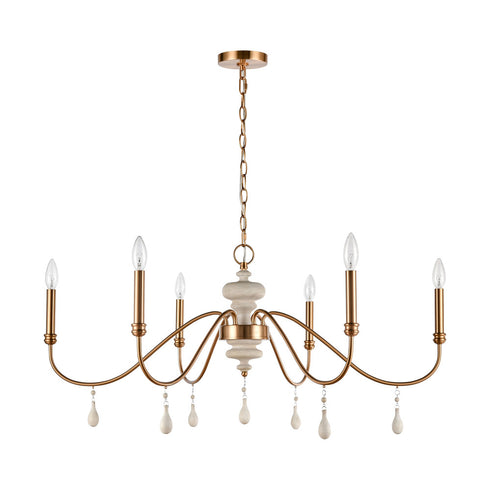 Elk French Connection CHANDELIER in Satin Brass Finish Model: H018-7253
