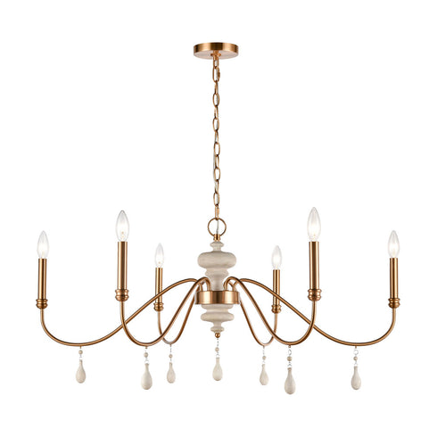 Elk French Connection CHANDELIER in Satin Brass Finish Model: H018-7253