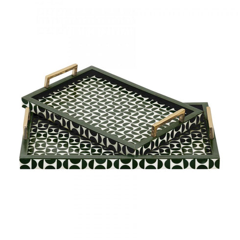 Elk Futrelle Tray Set of 2 in Dark Green (2 pack) (2 pack) Model: H0807-9764/S2