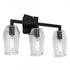 Elk Gaia 19 Inch Wide 3 Light Vanity Light in Acid Dipped Black Model: 8163-MB-CL