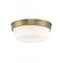 Elk Galen 14 Inch Wide 3 Light Flush Mount in Antique Brass Model: 5912-AN-MO