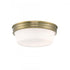 Elk Galen 14 Inch Wide 3 Light Flush Mount in Antique Brass Model: 5912-AN-MO