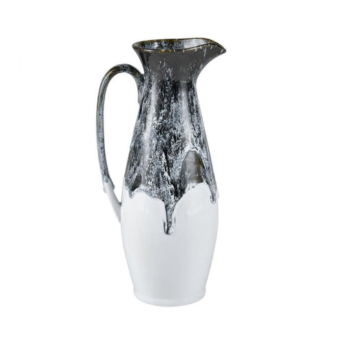 Elk Gallemore Pitcher in Black and White Glazed (2 pack) (2 pack) Model: S0017-9734