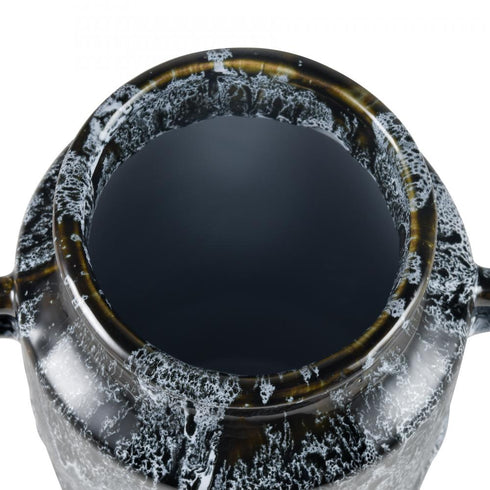Elk Gallemore Vase in Black and White Glazed (2 pack) (2 pack) Model: S0017-9733