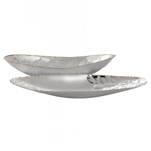 Elk Garza Tray Set of 2 in Silver Finish Model: S0897-10689/S2