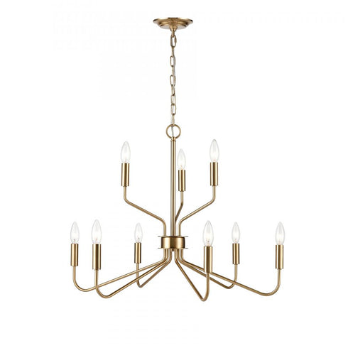 Elk Genista 28 Inch Wide 9 Light Chandelier in Brass Finish Model: H0019-9617