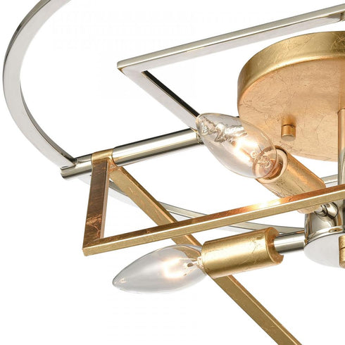 Elk Geosphere SEMI FLUSH MOUNT in Polished Nickel Finish Model: 12261/4