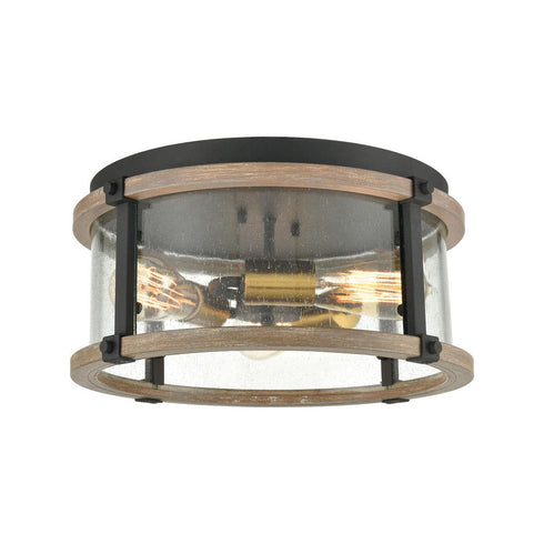 Elk Geringer FLUSH MOUNT in Charcoal Finish Model: 47285/3