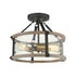 Elk Geringer SEMI FLUSH MOUNT in Charcoal Finish Model: 47286/3