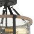 Elk Geringer SEMI FLUSH MOUNT in Charcoal Finish Model: 47286/3