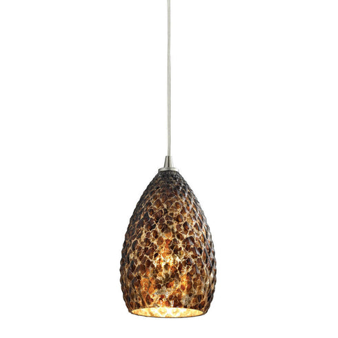 Elk Geval 1 Light MINI PENDANT in Satin Nickel Finish Model: 10253/1BC